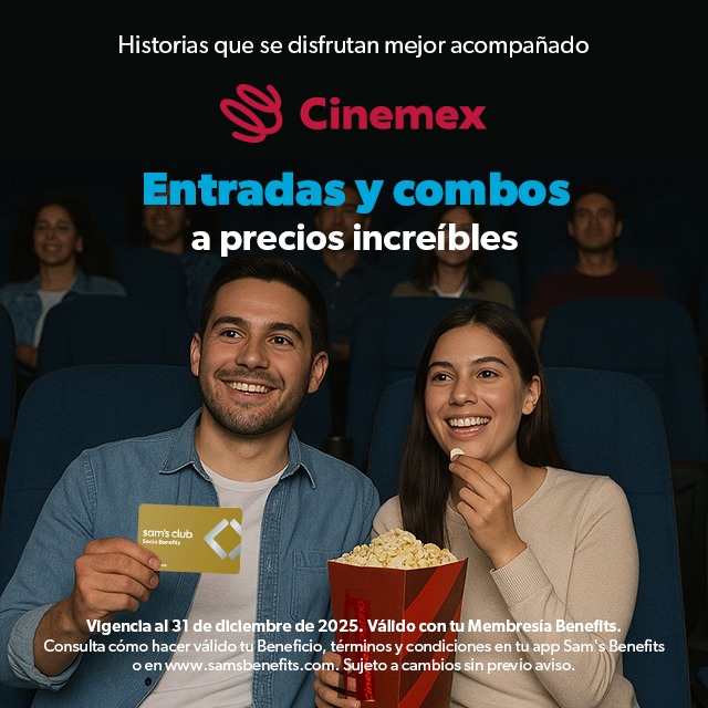 Sam's Club samsclub samsbenefits hazte socio cine viajes hot deals restaurantes educacion ropa accesorio mascotas salud entretenimiento fitness puntos
