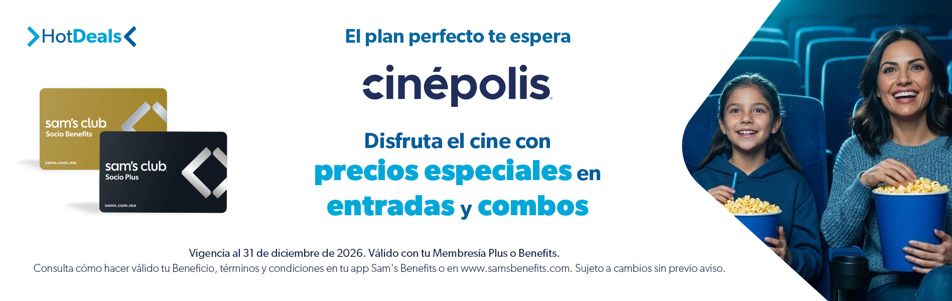 Sam's Club samsclub samsbenefits hazte socio cine viajes hot deals restaurantes educacion ropa accesorio mascotas salud entretenimiento fitness puntos