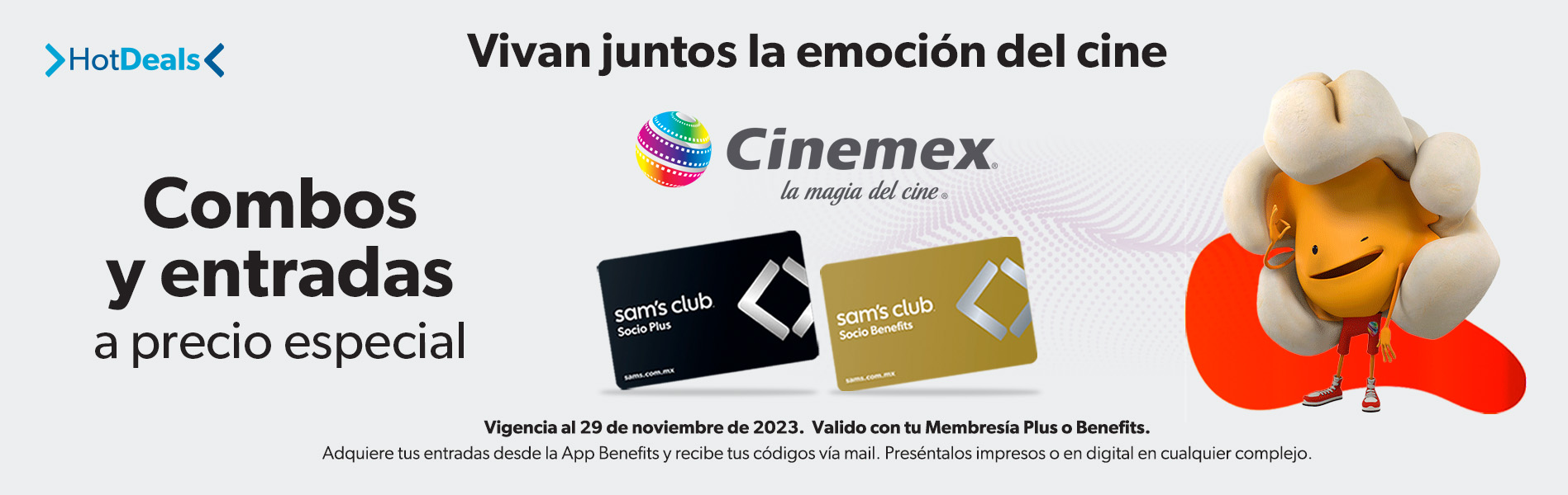 Sam's Club samsclub samsbenefits hazte socio cine viajes hot deals restaurantes educacion ropa accesorio mascotas salud entretenimiento fitness puntos