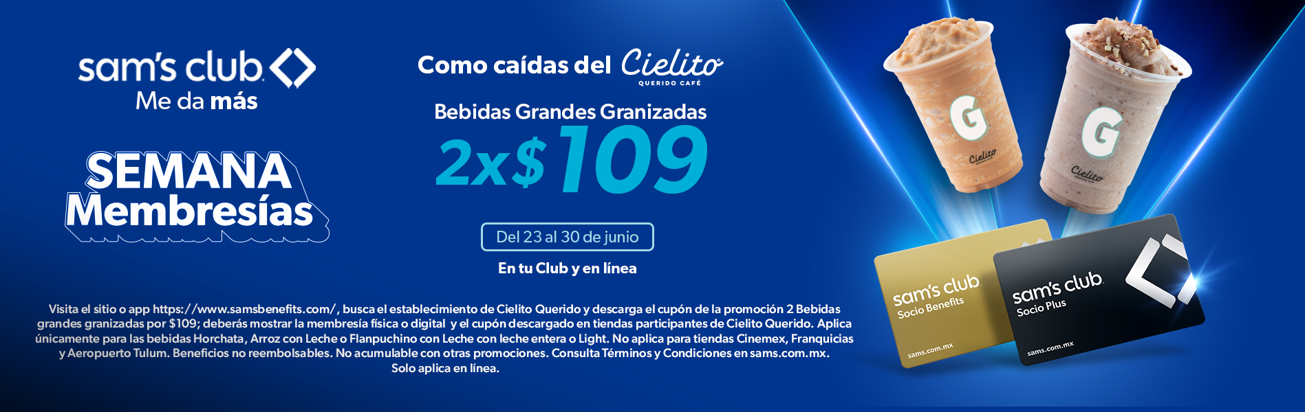 Sam's Club samsclub samsbenefits hazte socio cine viajes hot deals restaurantes educacion ropa accesorio mascotas salud entretenimiento fitness puntos